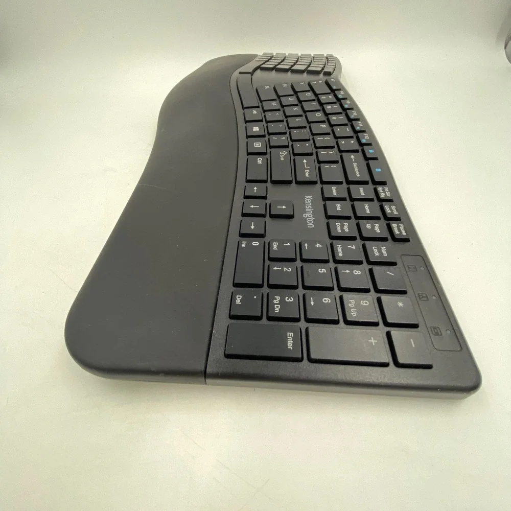 Kensington Pro Fit Ergo Wireless Keyboard Black K75401US Bluetooth‎ Untested